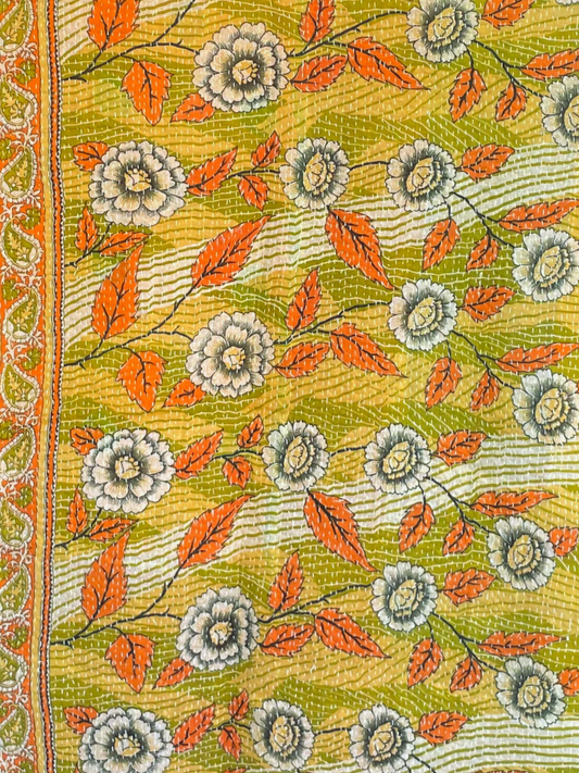 Vintage Kantha Bedspread