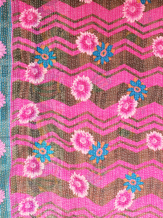 Vintage Kantha Bedspread