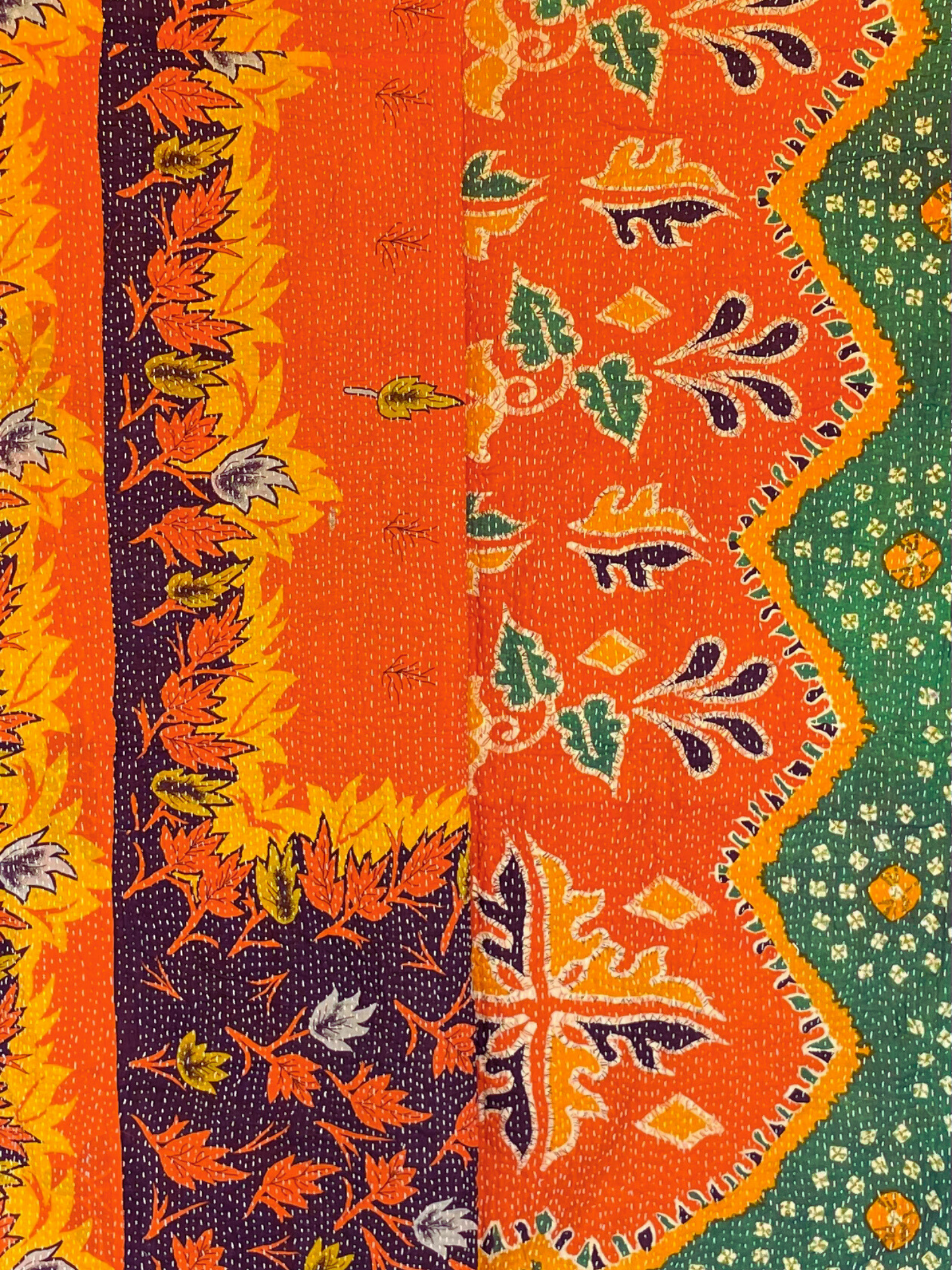 Vintage Kantha Bedspread