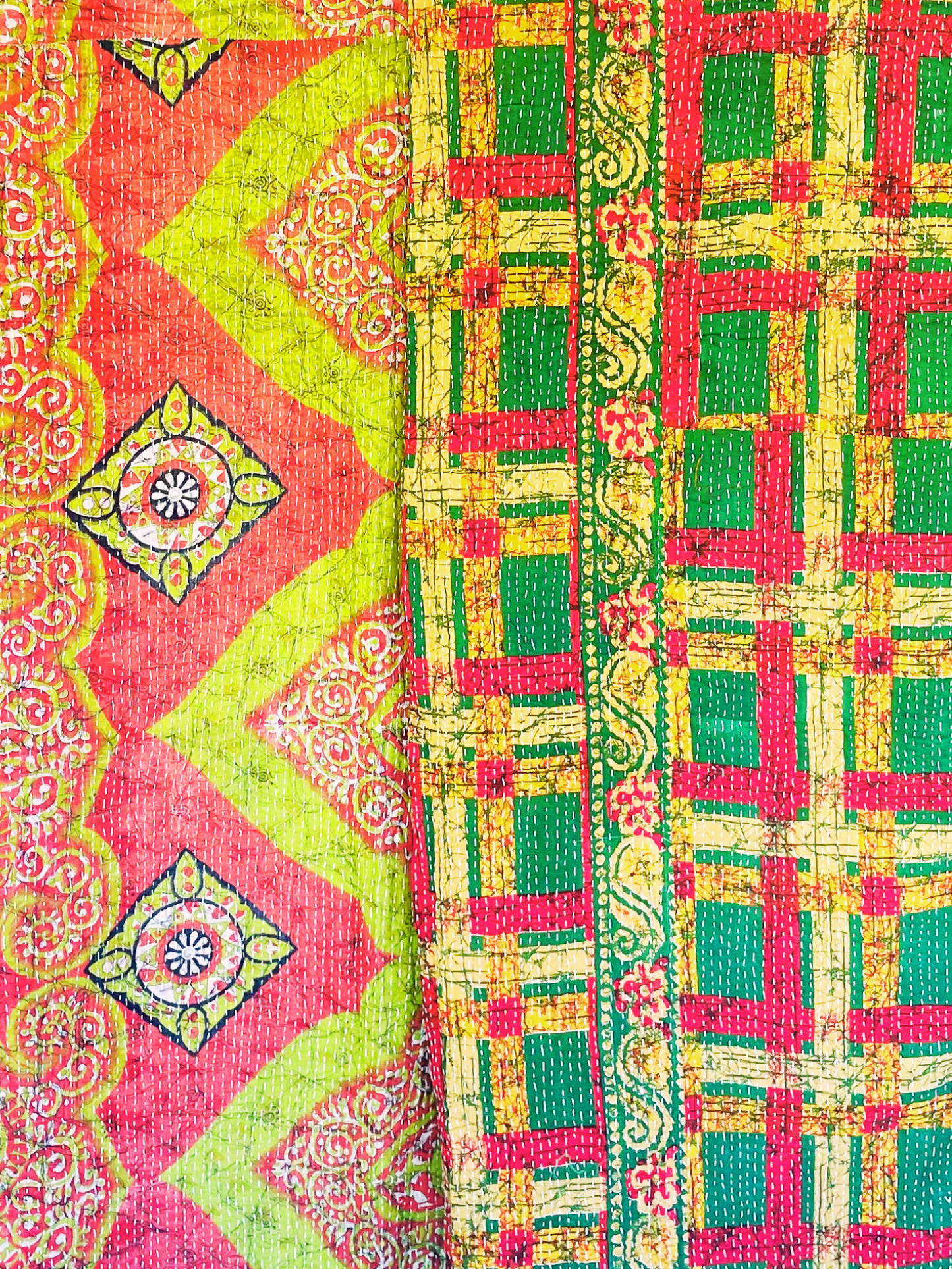 Vintage Kantha Bedspread