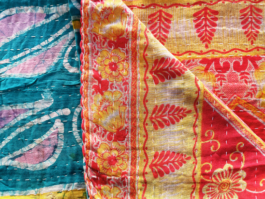 Vintage Kantha Throw