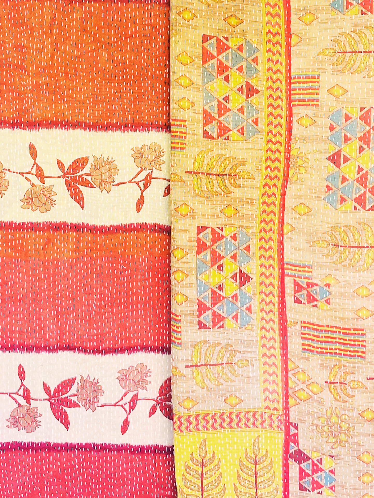 Vintage Kantha Bedspread