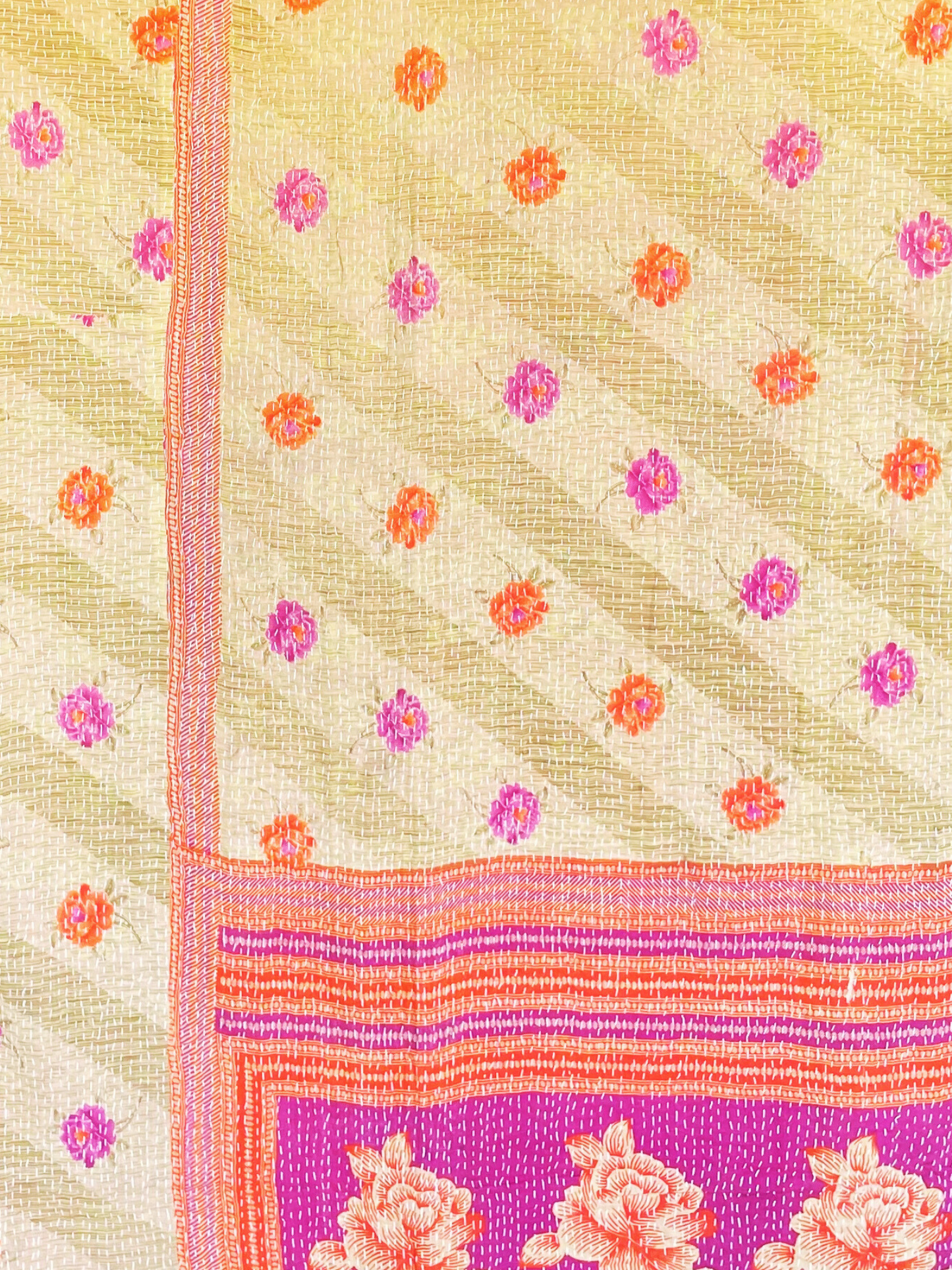 Vintage Kantha Bedspread