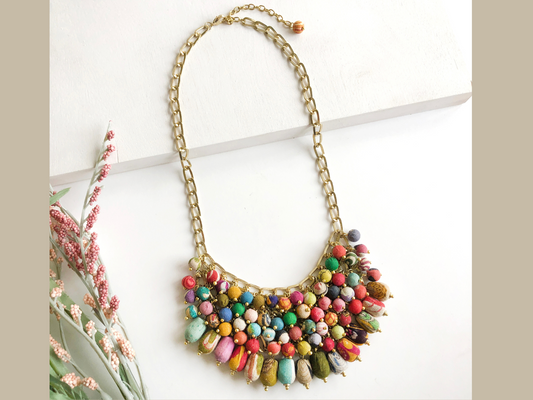 Kantha Waterfall Necklace