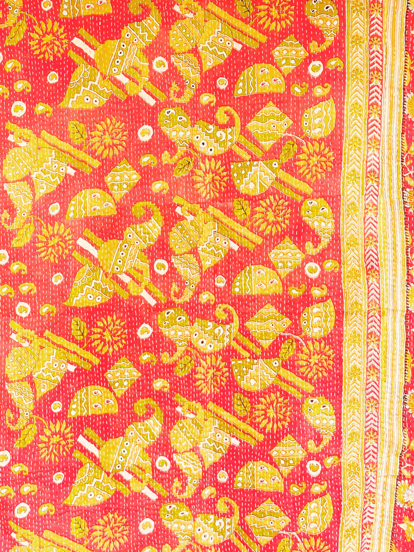 Vintage Kantha Bedspread