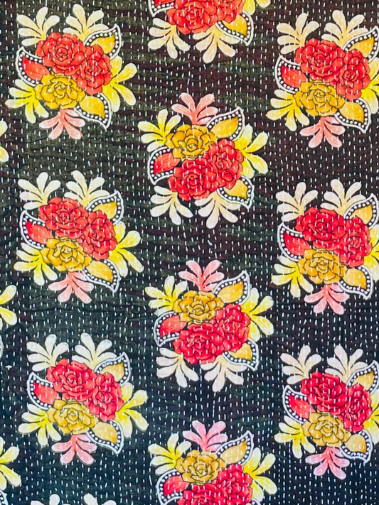 Vintage Kantha Bedspread