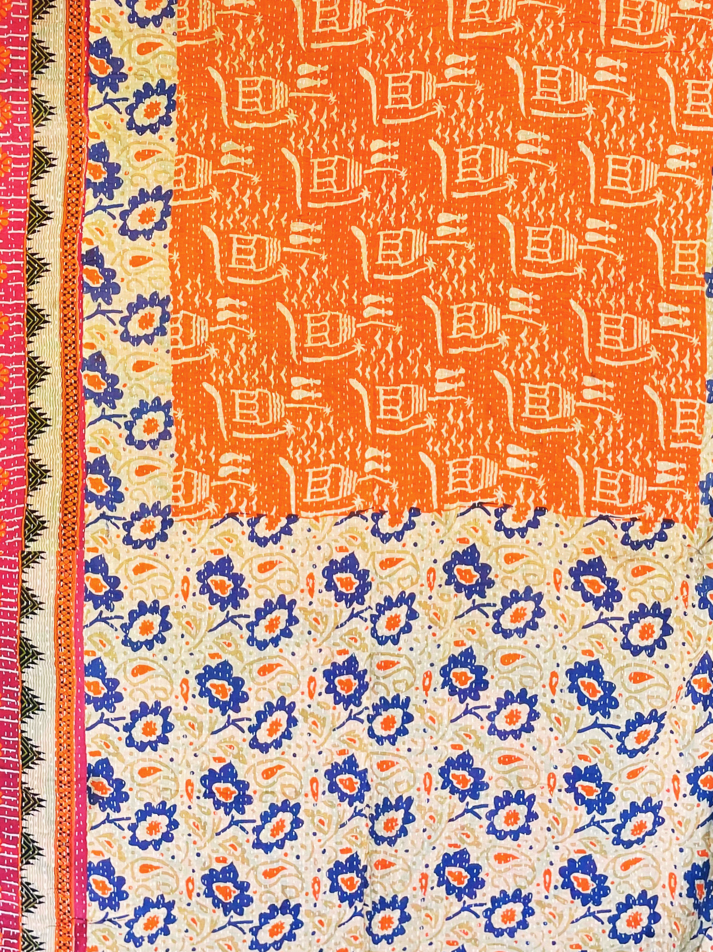 Vintage Kantha Bedspread