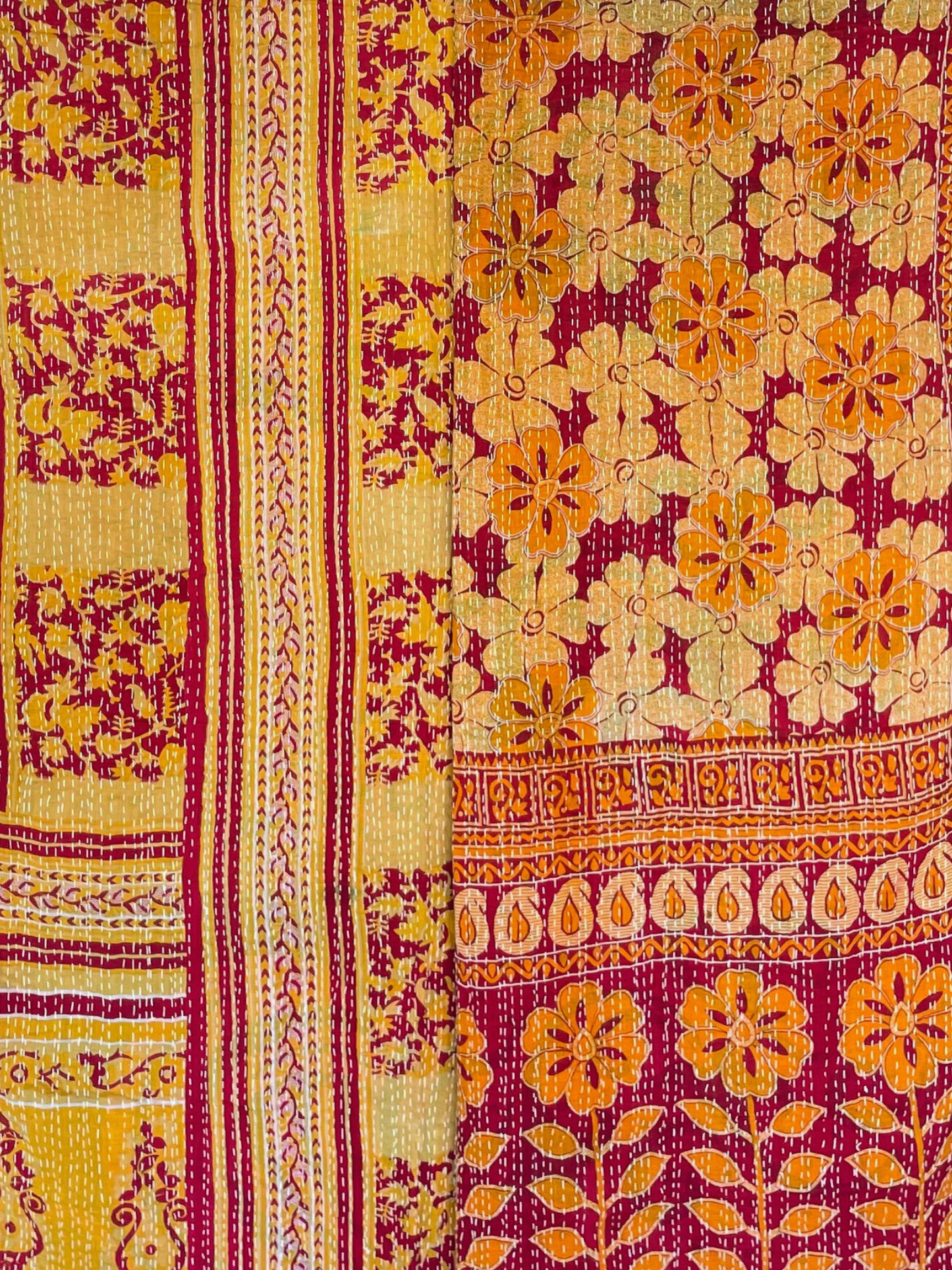 Vintage Kantha Bedspread