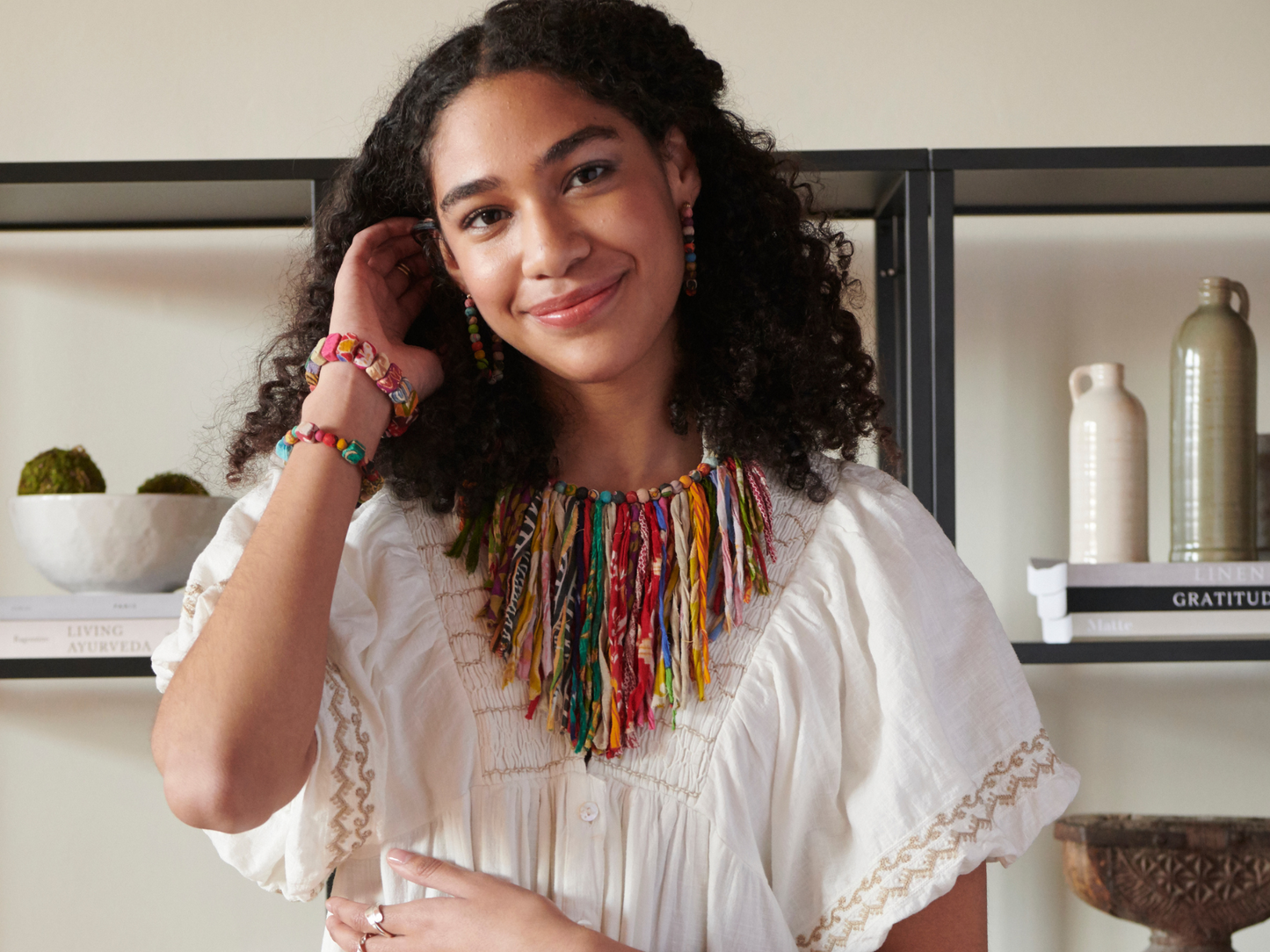 Kantha Fringe Necklace