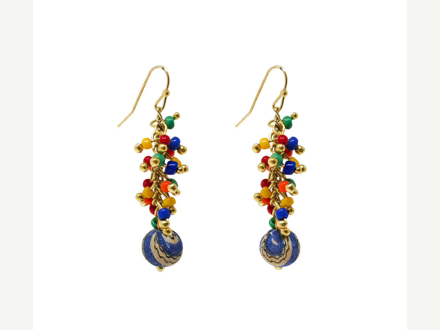 Celebration Kantha Cluster Earrings