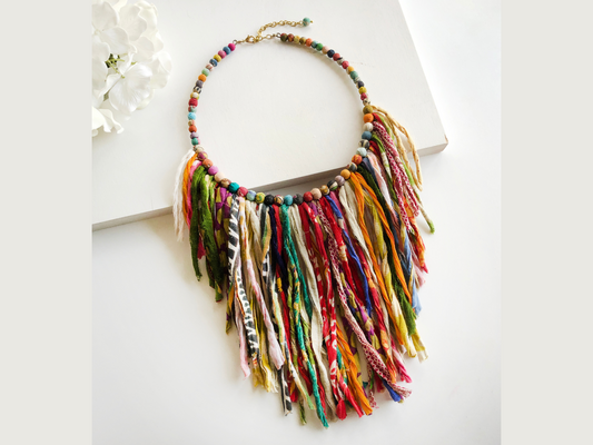 Kantha Fringe Necklace