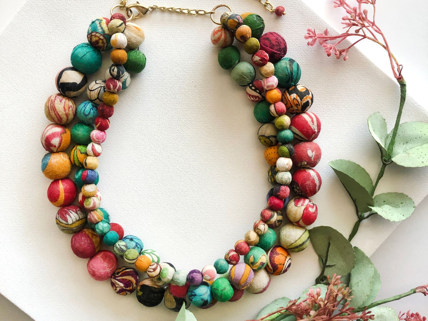 Vintage Kantha Gratitude Necklace - KanthaCollection